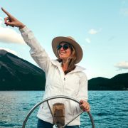 woman wearing sunglasses and sun hat